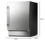 Tylza 24-Inch Stainless Steel Outdoor Beverage Cooler