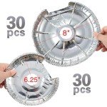 Dreyoo Disposable Electric Stove Burner Covers - 60 Pack