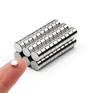60 Small Round Magnets for Fridge and Crafts