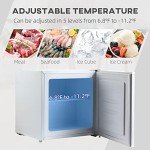 HOMCOM Compact 1.1 Cu.Ft Mini Freezer - White