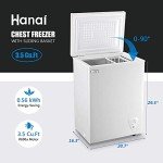 Compact 3.5 Cu.Ft Chest Freezer with Adjustable Thermostat