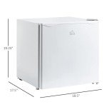 HOMCOM Compact 1.1 Cu.Ft Mini Freezer - White