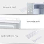 HOMCOM Compact 1.1 Cu.Ft Mini Freezer - White