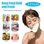 Compact 3.5 Cu.Ft Chest Freezer with Adjustable Thermostat