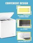 WANAI Compact Chest Freezer with Removable Basket