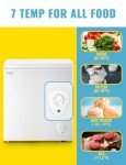 WANAI Compact Chest Freezer with Removable Basket