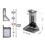 ZLINE 48" Black Stainless Steel Wall Mount Range Hood