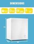WANAI Compact Chest Freezer with Removable Basket
