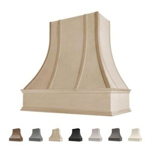 Curved Front Unfinished Wall-Mounted Range Hood Cover