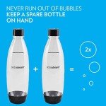 SodaStream 1L Twin Pack Slim Bottles (Black)