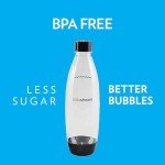 SodaStream 1L Twin Pack Slim Bottles (Black)