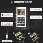 JINJUNYE 15-Inch Dual Zone Wine Cooler