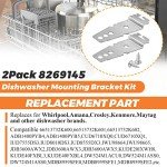 2-Pack Dishwasher Mounting Bracket with Screws