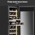 JINJUNYE 15-Inch Dual Zone Wine Cooler