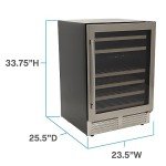 DUURA Elite Dual-Zone Metallic 46-Bottle Wine Cooler