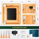 Easoger Large Bamboo Charcuterie Board Set