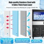 Stainless Steel 120lbs/24H Under Counter Ice Maker