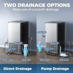 Coolski Under Counter Ice Maker, 100LBS Daily Capacity