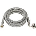 Dishwasher Hose with 90° Elbow, 6ft Stainless Steel