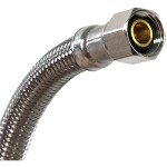 Dishwasher Hose with 90° Elbow, 6ft Stainless Steel