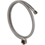 Dishwasher Hose with 90° Elbow, 6ft Stainless Steel