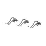 Bosch OEM Dishrack No-Flip Clip 3-Pack (Gray)