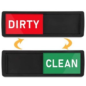 Clean Dirty Dishwasher Magnet for Kitchen (Black)