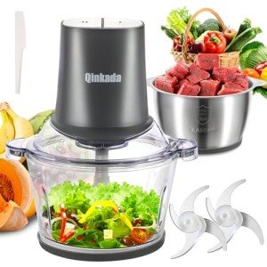 Qinkada Electric Food Processor with 2 Bowls