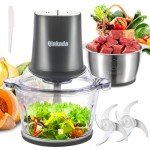 Qinkada Electric Food Processor with 2 Bowls