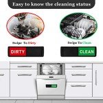 Clean Dirty Dishwasher Magnet for Kitchen (Black)