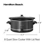 Hamilton Beach 8-Quart Slow Cooker with Lid Rest