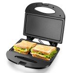 Aigostar Compact Non-Stick Sandwich Maker Black