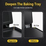 Aigostar Compact Non-Stick Sandwich Maker Black