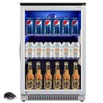 Weili 20-Inch Beverage Refrigerator with Lock, 120 Can