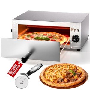 Electric Pizza Oven for 12-Inch Pizzas, Stainless Steel