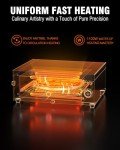 Electric Pizza Oven for 12-Inch Pizzas, Stainless Steel