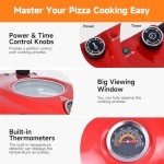 Davivy 12" Indoor Pizza Oven with Timer & Stone