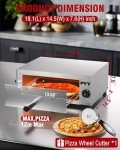 Electric Pizza Oven for 12-Inch Pizzas, Stainless Steel