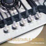 36" Stainless Steel Gas Cooktop with 5 Burners