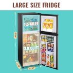 WANAI 4.5 Cu.Ft Double Door Mini Refrigerator