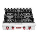 30 Inch Stainless Steel Gas Cooktop with 4 Burners