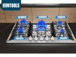 KVNTOOLS 30” Stainless Steel 5-Burner Gas Cooktop