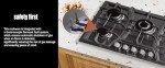 KVNTOOLS 30” Stainless Steel 5-Burner Gas Cooktop