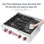 30 Inch Stainless Steel Gas Cooktop with 4 Burners