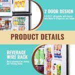 WANAI 4.5 Cu.Ft Double Door Mini Refrigerator