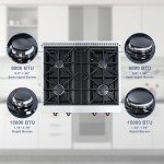 30 Inch Stainless Steel Gas Cooktop with 4 Burners