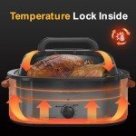 Sunvivi 30lb Electric Roaster Oven with Lid