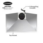 COSMO 36" Wall Mount Range Hood with LED Lights