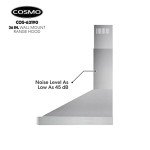 COSMO 36" Wall Mount Range Hood with LED Lights