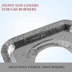 100 Pack Disposable Aluminum Foil Burner Liners
